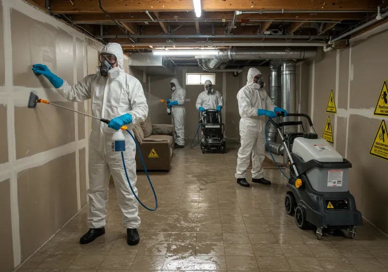 Basement Moisture Removal and Structural Drying process in Laie, HI